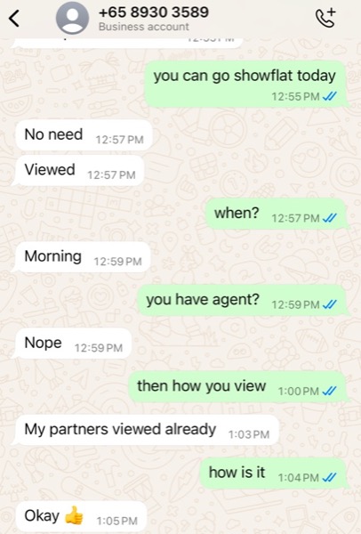 Scam chat with 89303589